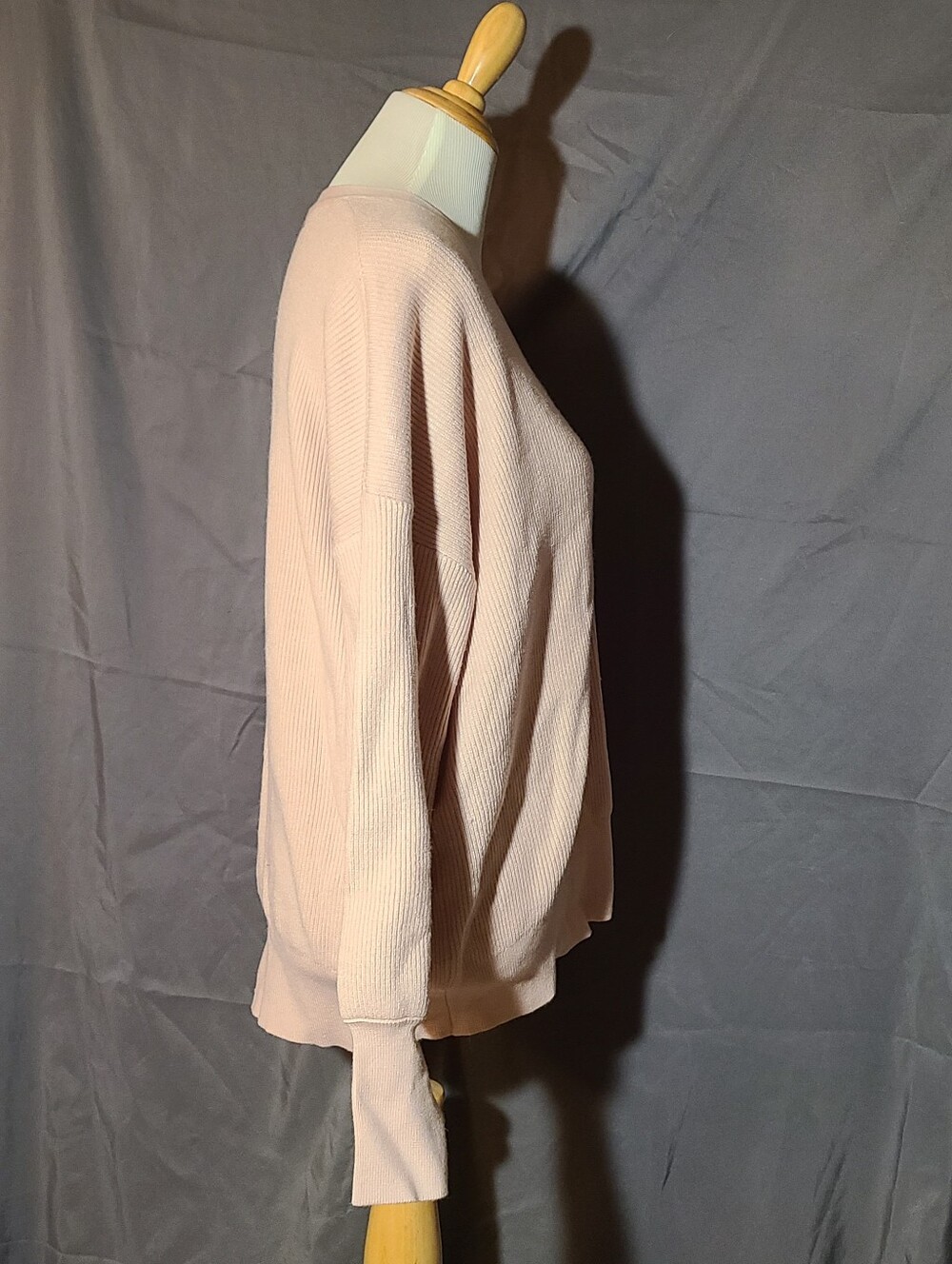 Everyday Open Front Ribbed Cardigan - Pale Pink - Picture 3 of 6